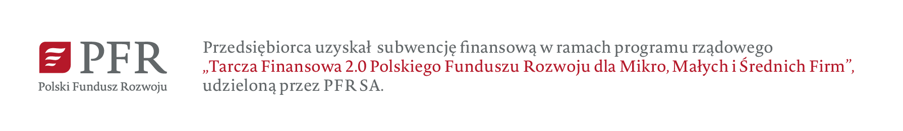 Polski Fundusz Rozwoju - Przedsiębiorca uzyskał subwencję finansową w ramach programu rządowego